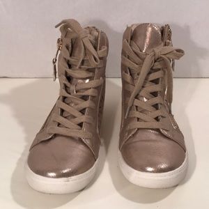 Call It SPRING Gold Metallic High-Tops Sneakers